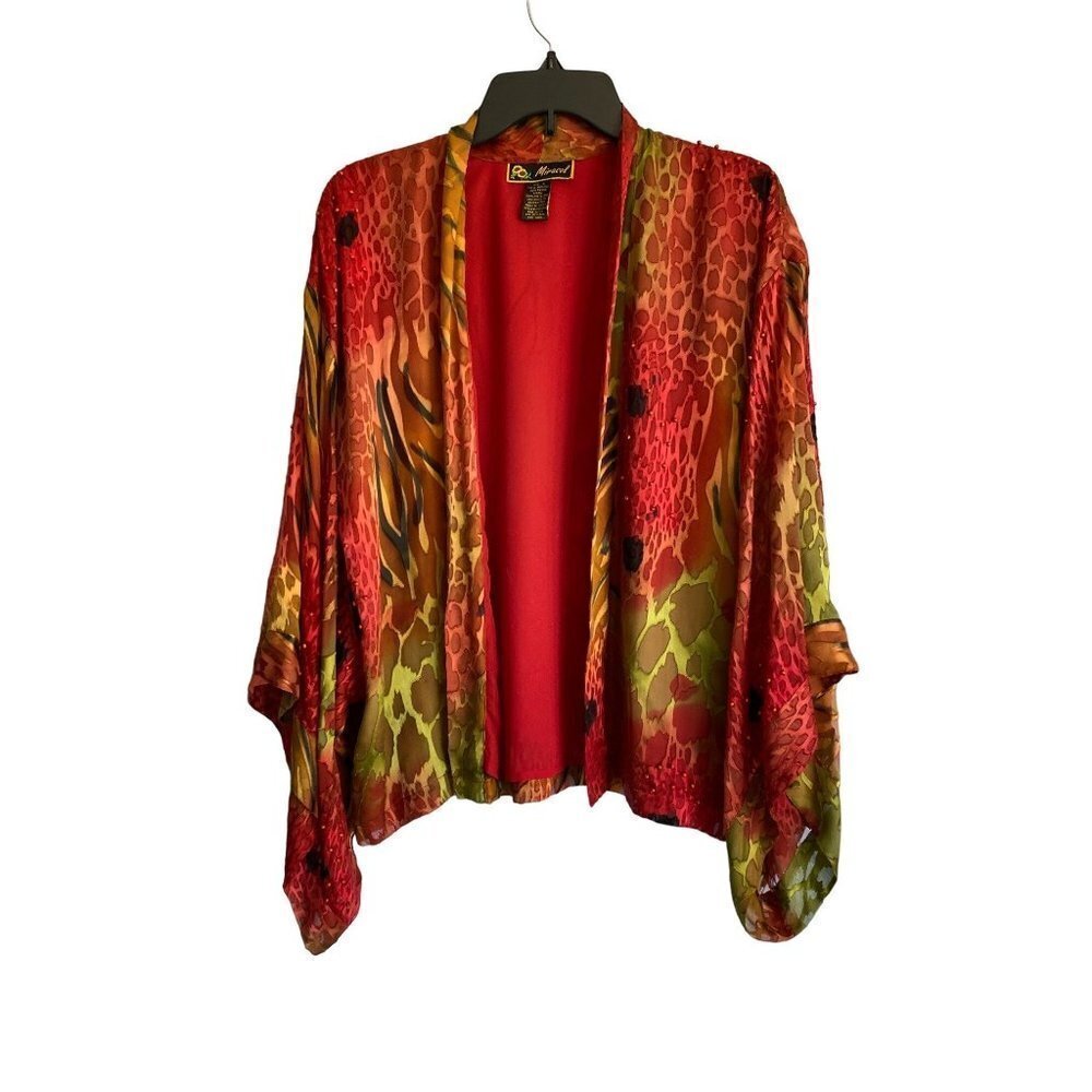 VINTAGE 80'S MIRASOL WOMEN'S SILK RUANA SZ S